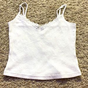 White lace top tank top